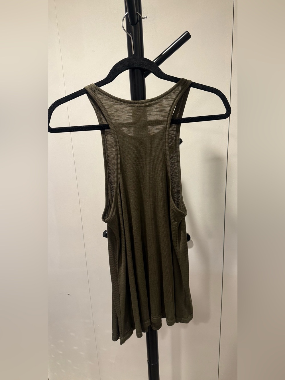 Free People Olive Ribbed Racerback Tank - Picture 3 of 8